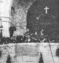 The pontifical legate makes his speech in front of the inauguration of the basilica - July 17, 1937