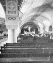 The crypt level of the basilica in Lisieux